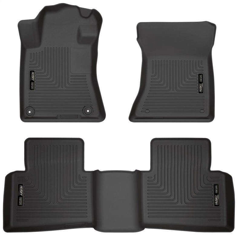 Husky Liners 19-23 Nissan Altima WeatherBeater Black Front &amp; Second Seat Floor Liner - 99381