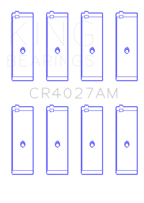 King Engine Bearings Toyota 3E (Size +0.50mm) Connecting Rod Bearing Set - CR4027AM0.5