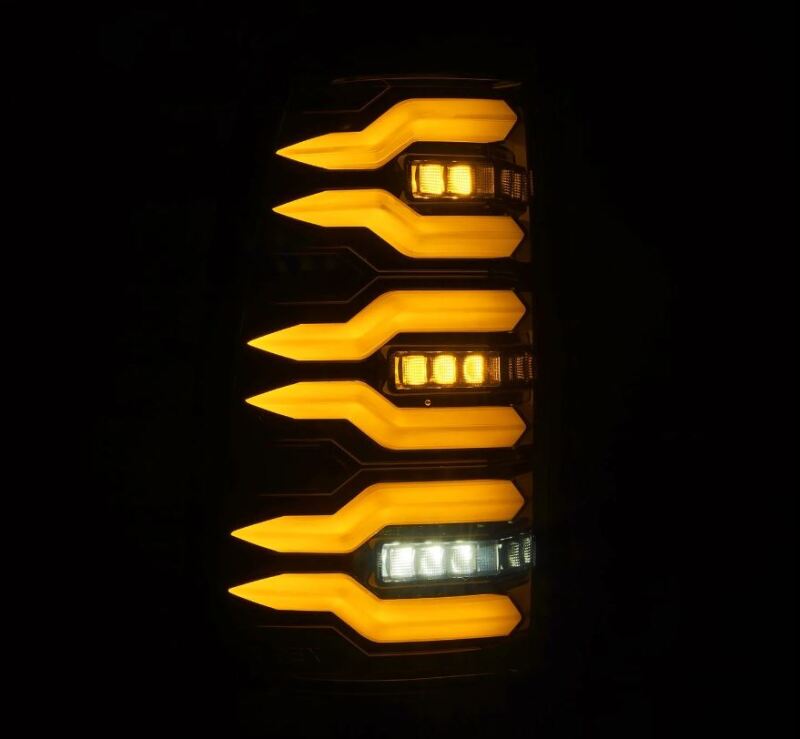 AlphaRex 99-06 Chevrolet Silverado Sierra LUXX-Series LED Tail Lights Alpha-Black - 620005
