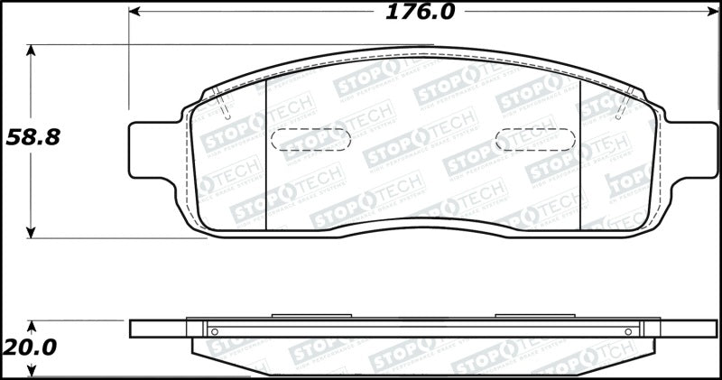 StopTech Street Select Brake Pads - 305.10110