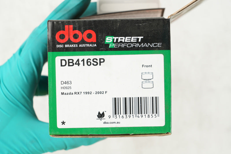 DBA 86-95 Mazda RX-7 (5 Lug) SP Performance Front Brake Pads - DB416SP