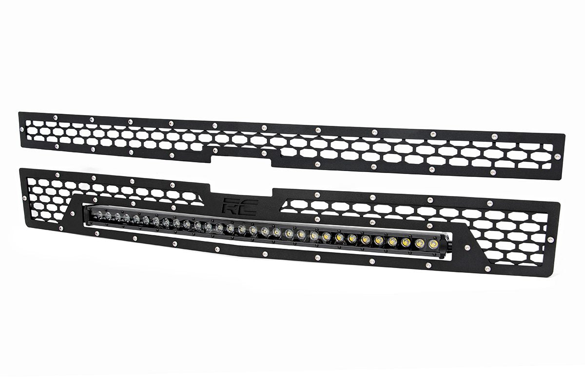 Mesh Grille | 30&quot; Single Row LED | Black | Chevy Silverado 1500 (14-15)