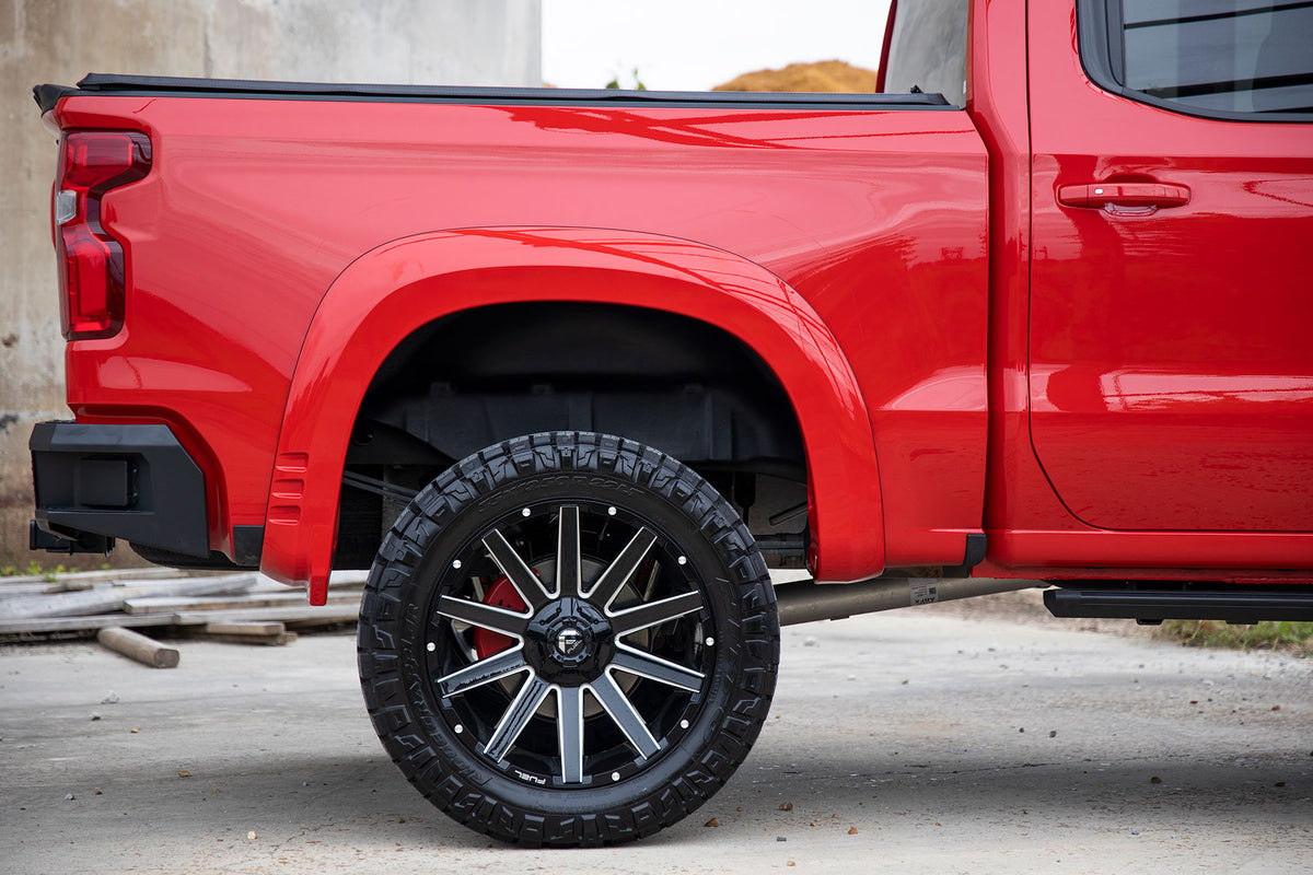 Rough Country - Fender Flares - SF1 - GXD Sterling Grey Metallic - Chevy Silverado 1500 (19-25) - F-C319201A-GXD for 2019-202