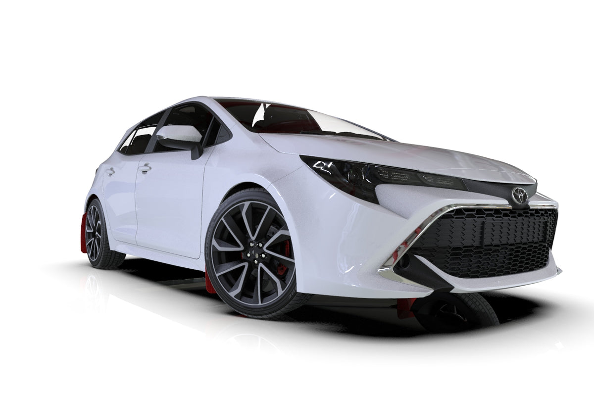 Rally Armor 18-24 Toyota Corolla Hatchback Blue UR Mud Flap Black Logo - MF67-UR-BL/BLK