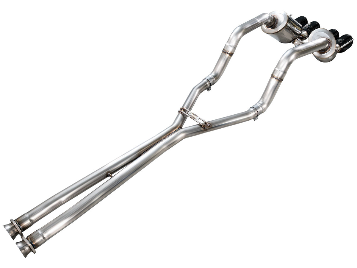 AWE Tuning 05-07 C6 Chevrolet Corvette 6.0L Track Edition Axleback Exhaust w/ Diamond Black Tips - 3020-43660 for 2005-2008 C