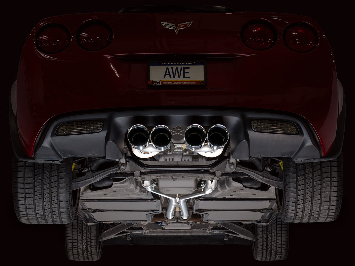 AWE Tuning 09-11 Chevrolet Corvette 6.2L X-Pipe - 3010-11662 for 2009-2013 Chevrolet Corvette - installed view