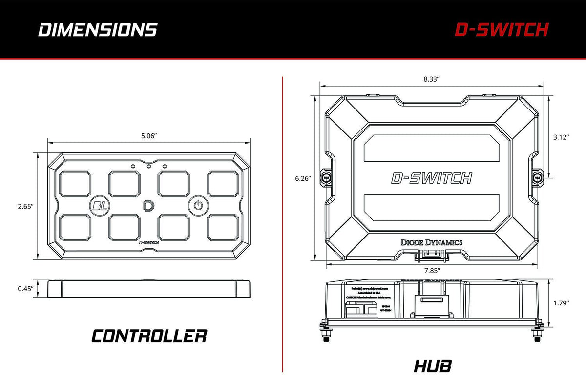 Diode Dynamics 18-25 Jeep Wrangler JL D-Switch Kit - DD8785