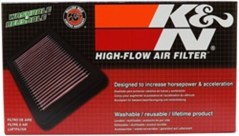K&N Replacement Panel Air Filter for Hyundai/Kia 12-14 I30/12-15 Cee D/14-15 Forte5 - 33-3008 for 2014-2018 Kia Forte - angle