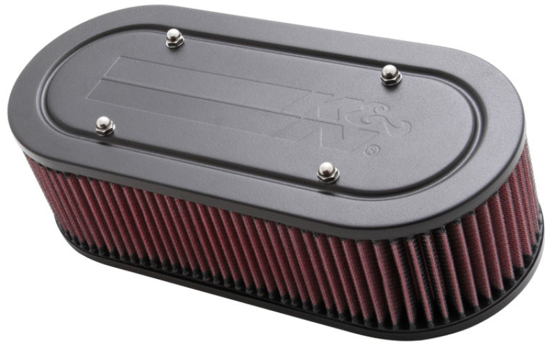 K&amp;N Custom Oval Racing Assembly Red 11.96in Inside Length / 5.22in Inside Width / 3.25in Filter H - 56-1770-2