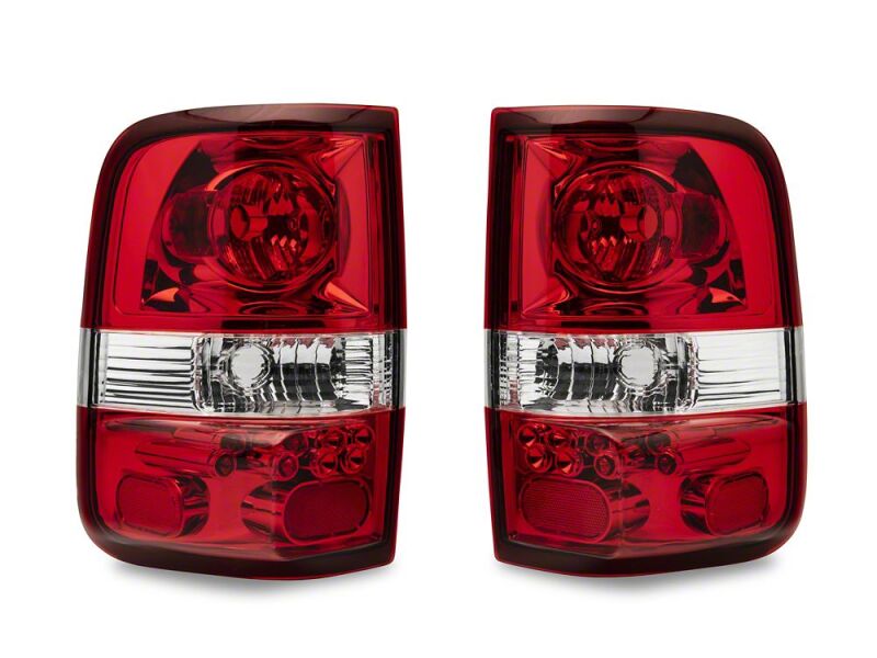 Raxiom 04-08 Ford F-150 Styleside OEM Style Tail Lights- Chrome Housing- Red Lens - T542868 - close-up view 4
