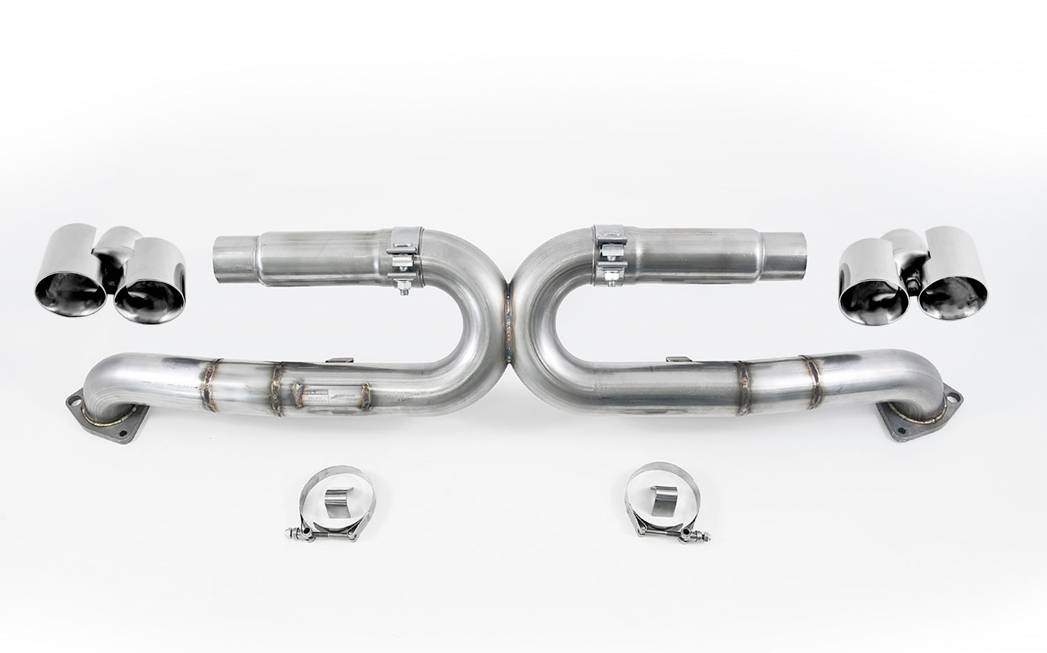 AWE Tuning 991 Carrera Performance Exhaust - Chrome Silver Tips - 3015-32044