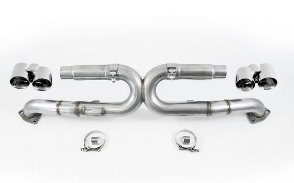 AWE Tuning 991 Carrera Performance Exhaust - Chrome Silver Tips - 3015-32044