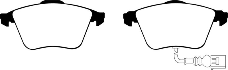 EBC 12-14 Volkswagen Golf R 2.0 Turbo Greenstuff Front Brake Pads - DP21946