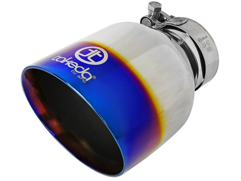 aFe Takeda 2-1/2in 304 SS Cat-Back Exhaust w/ Blue Flame Tips 14-18 Mazda 3 L4 2.0L/2.5L - 49-37015-L