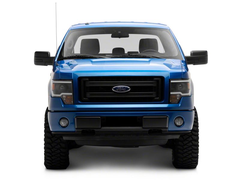 Raxiom 09-14 Ford F-150 Axial Series Projector Headlights w/ LED Light Bar- Blk Housing (Clear Lens) - T566369
