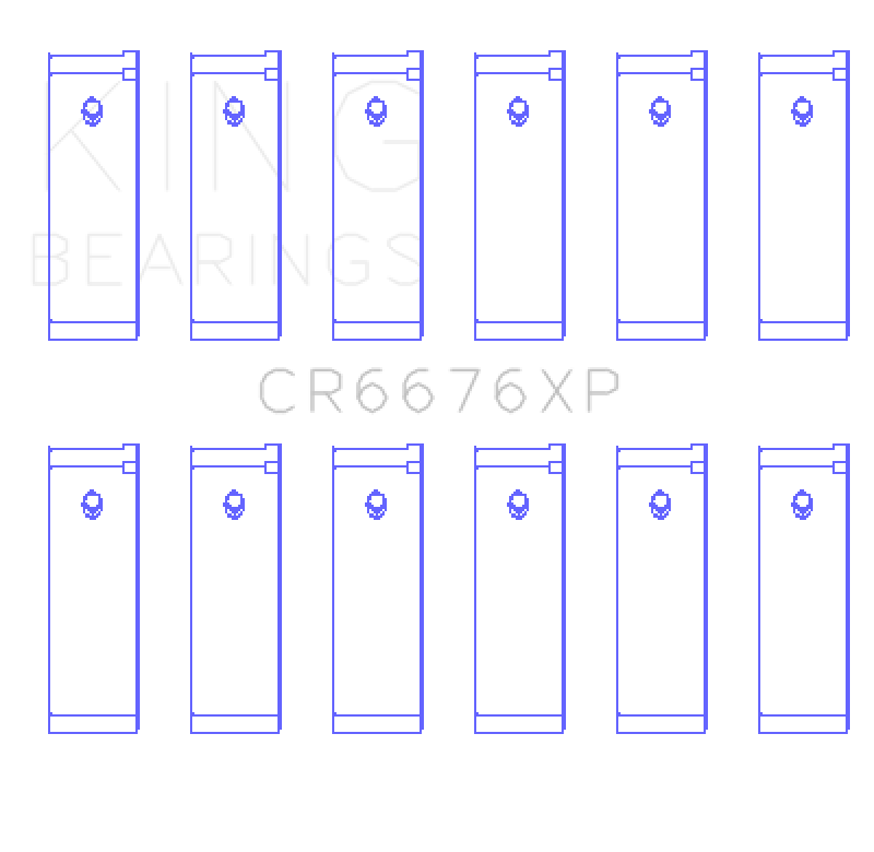 King Nissan VG30DE/VG30DETT/VG30E/VG30T (Size +.025) Performance Rod Bearing Set - CR6676XP.026