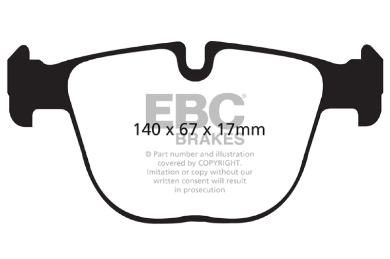 EBC 10+ BMW X5M 4.4 Twin Turbo Yellowstuff Rear Brake Pads - DP42008R