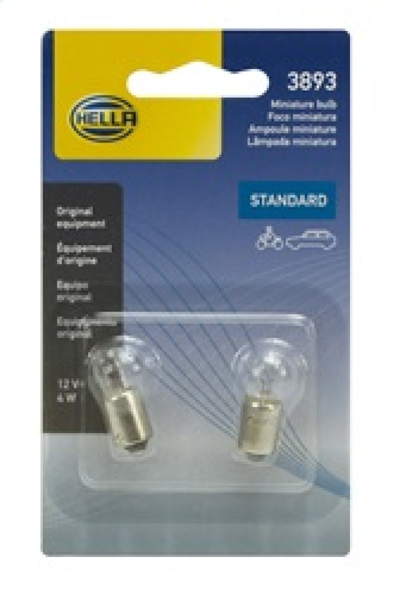 Hella Bulb 3893 12V 4W Ba9S T275 (2) - 3893TB
