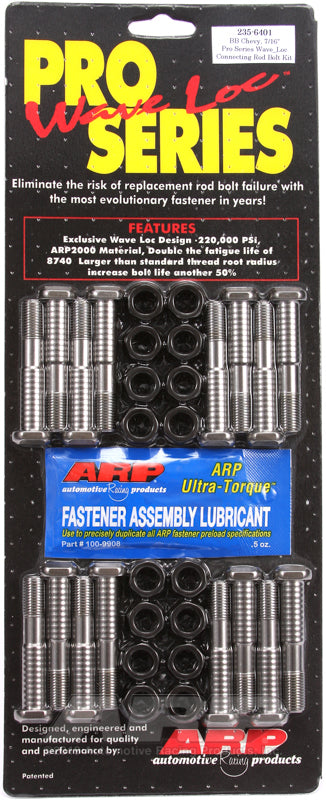 ARP BB Chevy 7/16in pro wave-loc rod bolt kit - 235-6401 by ARP