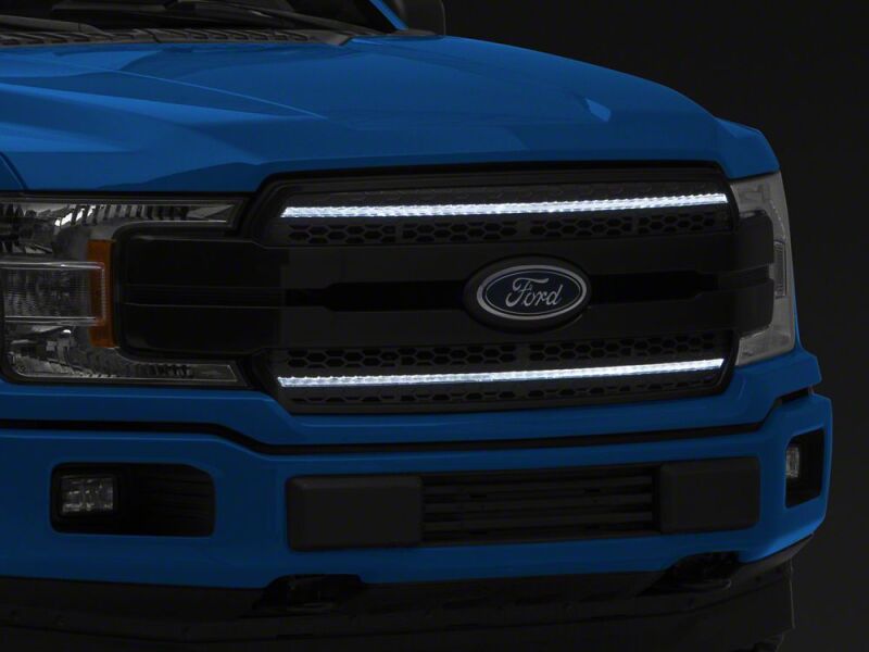 Raxiom 18-20 Ford F-150 CXR Series LED Upper Replacement Grille with White DRL- Black - T596987 - close-up view 7