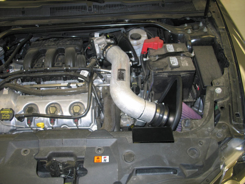 K&N 10-11 Ford Taurus 3.5L V6 Silver Typhoon Cold Air Intake - 69-3528TS for 2010-2012 Ford Taurus - installed view