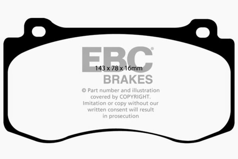 EBC 06-10 Jeep Grand Cherokee 6.1 SRT-8 Greenstuff Front Brake Pads - DP61764