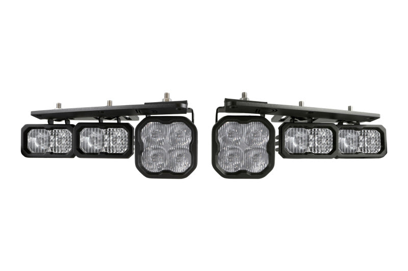 Diode Dynamics 2021 Ford Bronco Stage Series Fog Pocket Kit - White Pro - DD7180 for 2021-2026 Ford Bronco - front view