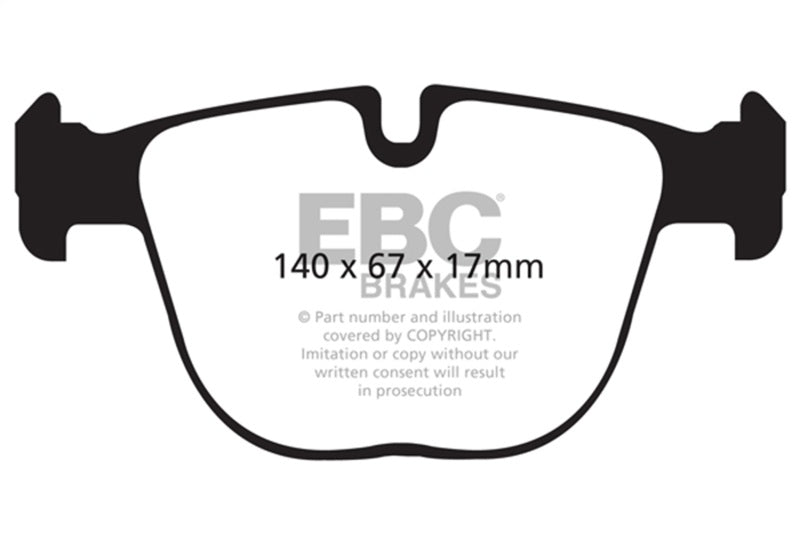 EBC 10+ BMW X5M 4.4 Twin Turbo Yellowstuff Rear Brake Pads - DP42008R