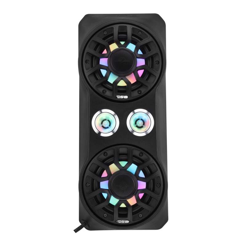 DS18 RZR Pro 20-24 Waterfall Center Console Enclosure IP65 2 x NXL-IQ6BK & PRO-TW7LD Included - RZR-PROWFCC62LD - close-up view