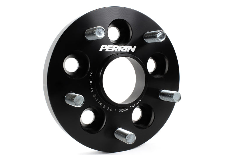 Perrin Wheel Adapter 20mm Bolt-On Type 5x100 to 5x114.3 w/ 56mm Hub (Set of 2) - PSP-WHL-220BK