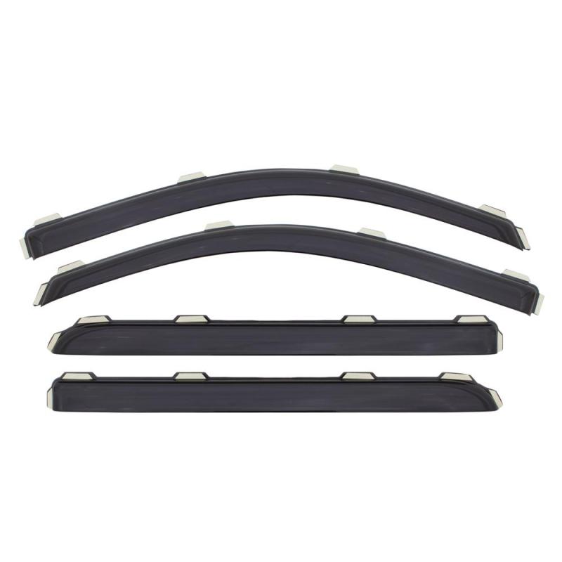 AVS 06-08 Dodge RAM 1500 Mega Cab Ventvisor In-Channel Front &amp; Rear Window Deflectors 4pc - Smoke - 194845