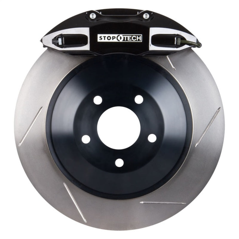 StopTech 2015 VW GTI Front BBK w/ Black ST-41 Caliper Slotted 328X25 1pc Rotor - 82.895.5N00.51