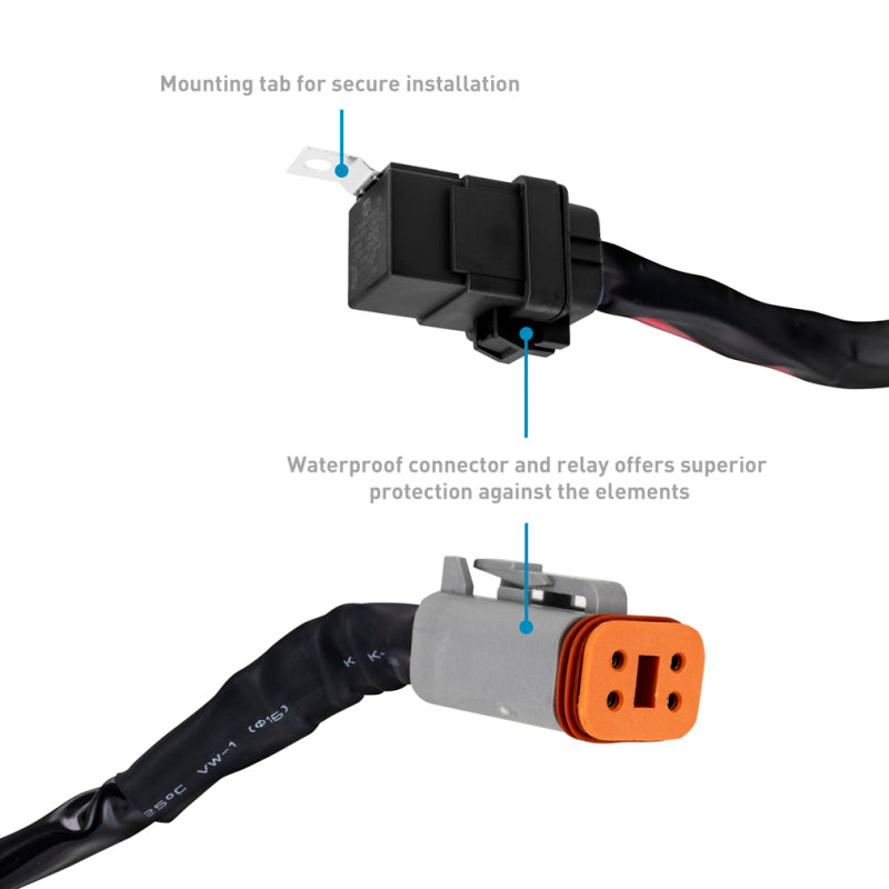Borne Off-Road Light Bar Wire Harness For 10-20in Bar - BNLT-HAR-1020