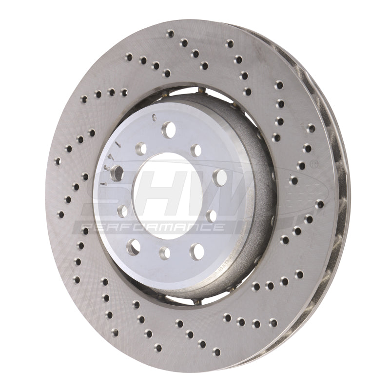 SHW 01-06 BMW M3 3.2L Right Front Drilled Lightweight Brake Rotor (European Model) (34112282802) - BFR42842 for 2001-2006 BMW