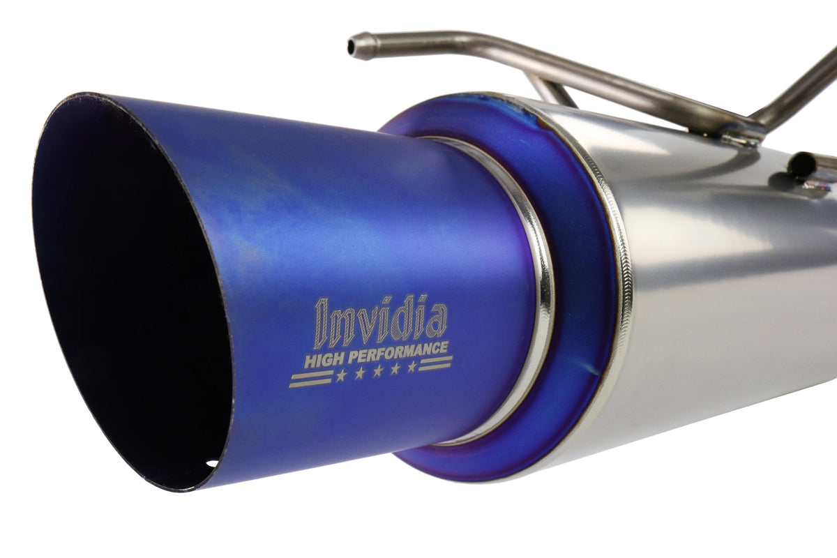 Invidia 08-14 WRX/STi 4 Door 80mm Single Outlet Full Titanium Cat-Back Exhaust - HS08SW4TRG