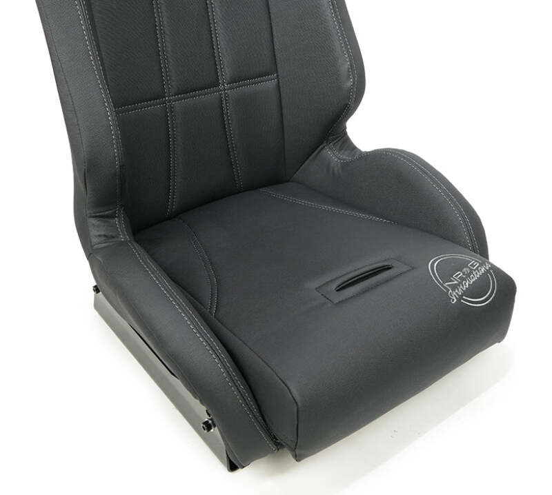NRG Defender Water Resistant Steel Frame Susp. Seat - Tan w/ Sand Trim/Defender Logo/Side Bracket - DF-100BH-S - close-up view 2 3 4