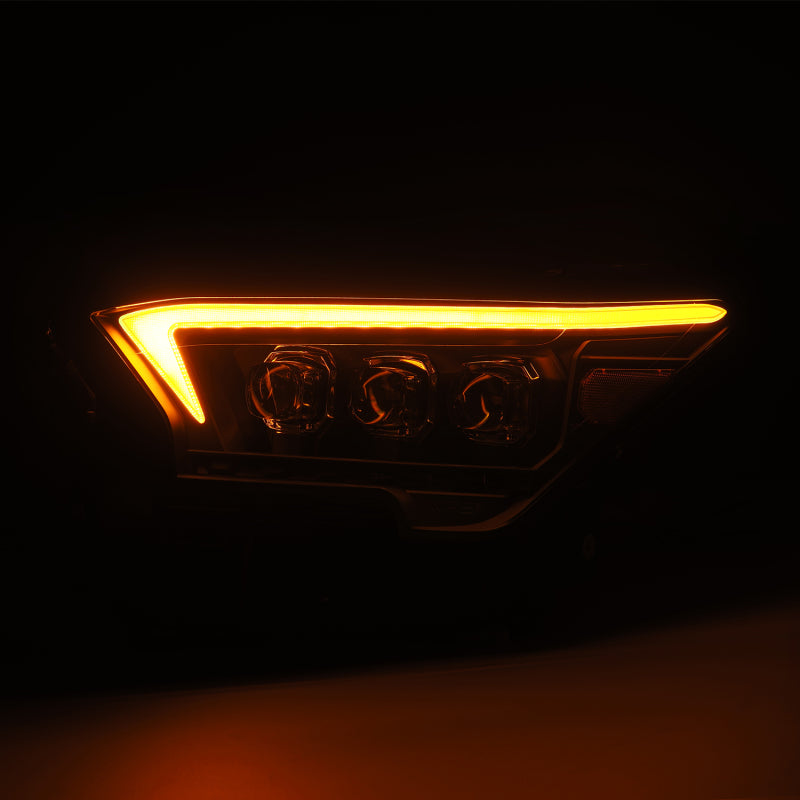 AlphaRex 2023+ Toyota Tacoma NOVA-Series LED Proj Headlights Black w/Actv Light &amp; Seq. Sig + DRL - 880333