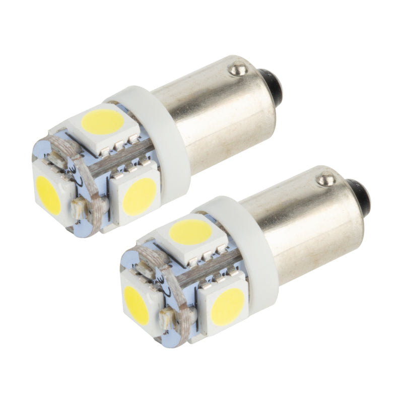 Oracle BA9S 5 LED 3 Chip Bayonet Bulbs (Pair) - White SEE WARRANTY - 4904-001