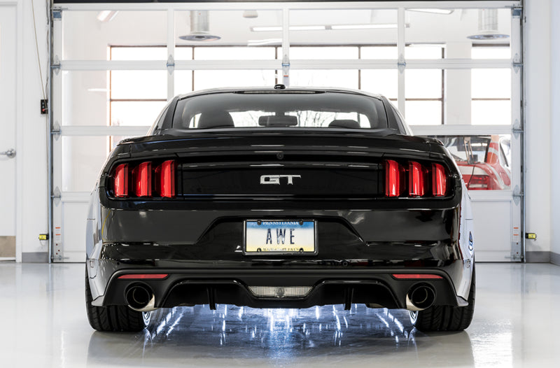 AWE Tuning S550 Mustang GT Cat-back Exhaust - Track Edition (Diamond Black Tips) - 3020-33030