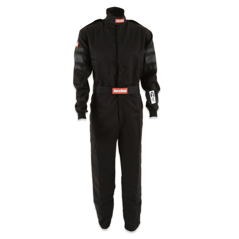 RaceQuip Black SFI-1 1-L Suit - Medium Tall - 110004RQP