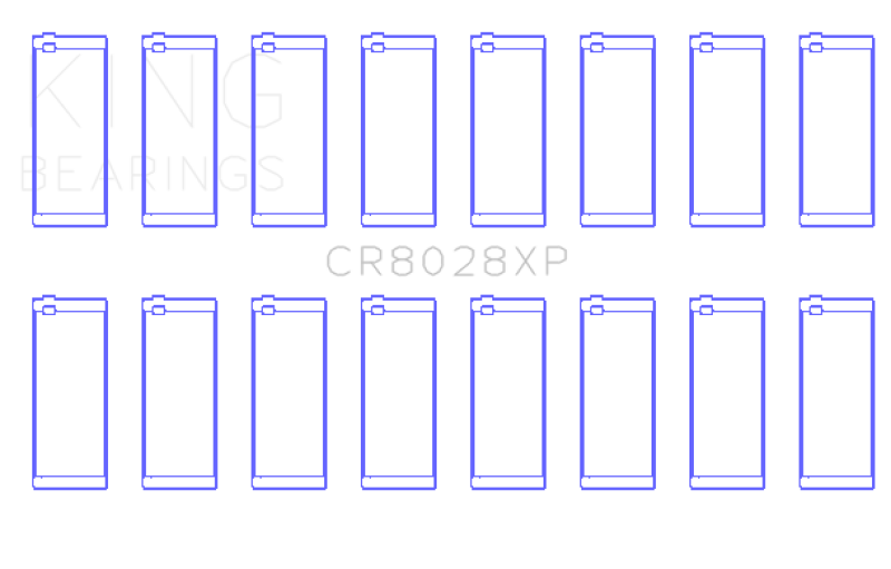 King Engine Bearings ChevrolET Custom Performance (Size STDX) Connecting Rod Bearing Set - CR8028XPSTDX