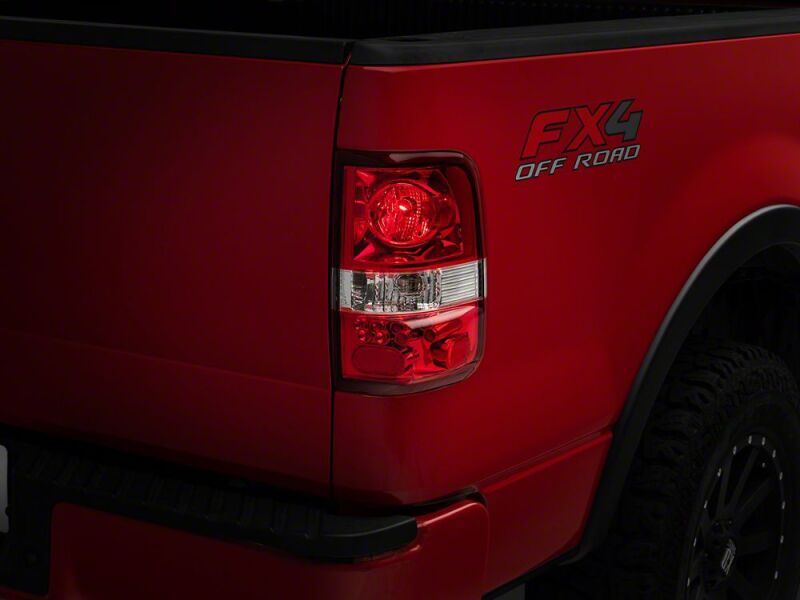 Raxiom 04-08 Ford F-150 Styleside OEM Style Tail Lights- Chrome Housing- Red Lens - T542868 - close-up view 5