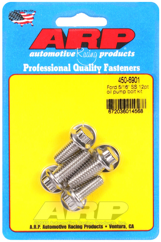 ARP Ford SS 5/16in 12pt oil pump bolt kit - 450-6901