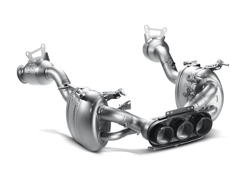 Akrapovic 10-15 Ferrari 458 Italia/458 Spyder Slip-On Line (Titanium) w/ Carbon Tips - MTP-FE458H