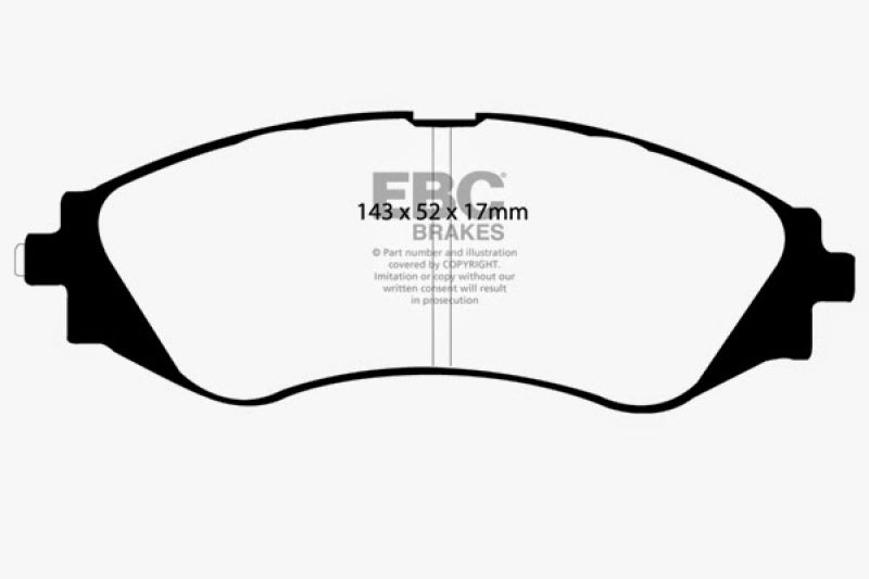 EBC 03-11 Chevrolet Aveo 1.6 Ultimax2 Front Brake Pads - UD797