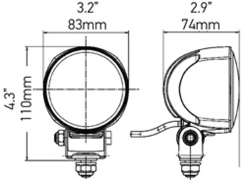 Hella Work Lamp Na 0Gr Md1224 Lt M704 1G0 - 996476001