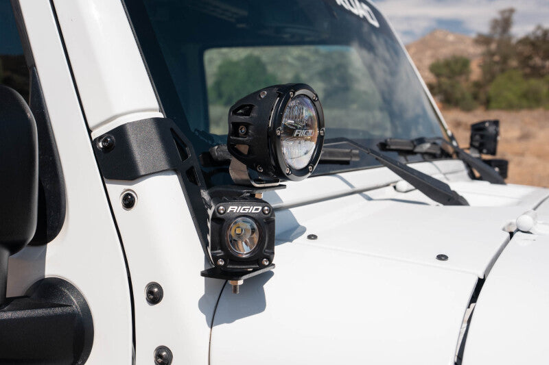 DV8 07-18 Jeep Wrangler JK Dual Pod Light Mounts - LBJK-04