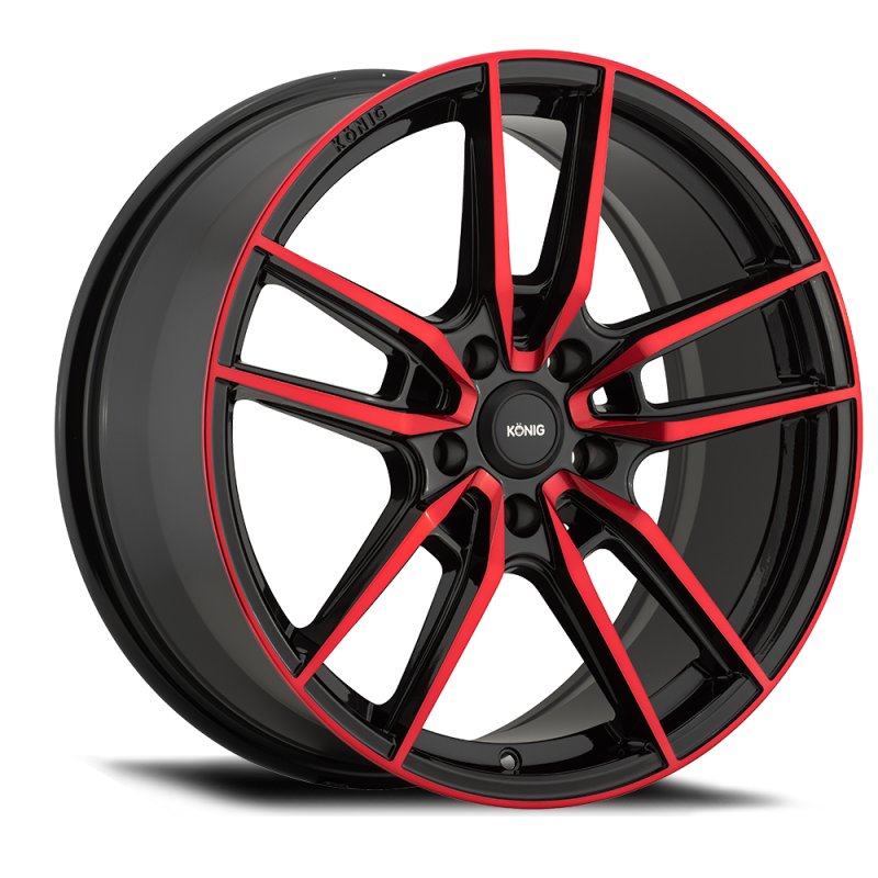 Konig Myth 18x8 5x112 ET43 Gloss Black w/ Red Tinted Clearcoat - MY8851243R