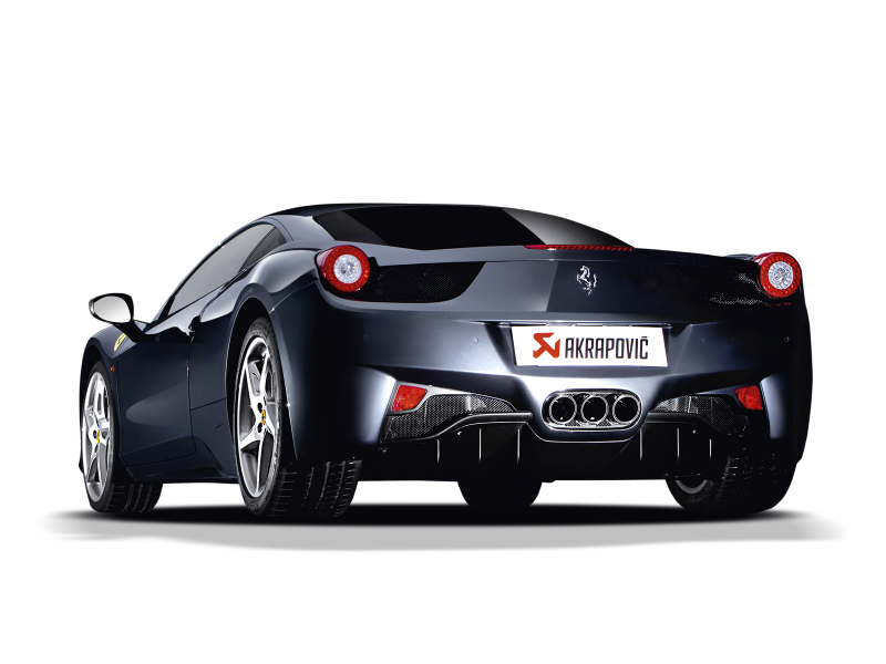 Akrapovic 10-15 Ferrari 458 Italia/458 Spyder Slip-On Line (Titanium) w/ Carbon Tips - MTP-FE458H