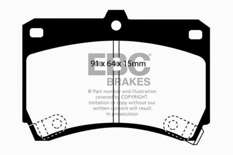 EBC 94-97 Ford Aspire 1.3 manual Greenstuff Front Brake Pads - DP2884